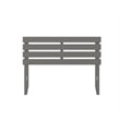 AFI Oxford Solid Wood Full Size Modern Headboard with USB Charger in Gray