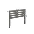 AFI Oxford Solid Wood Full Size Modern Headboard with USB Charger in Gray