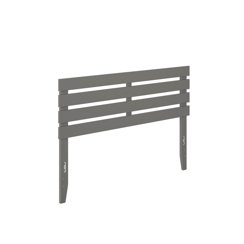 AFI Oxford Solid Wood Queen Size Modern Headboard with USB Charger in Gray