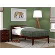 AFI Boston Solid Wood Contemporary Twin Platform Bed in Walnut
