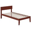 AFI Boston Solid Wood Contemporary Twin Platform Bed in Walnut
