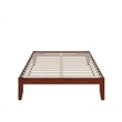 AFI Colorado Solid Wood Full Size Modern Platform Bed in Walnut