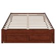 AFI Colorado Solid Wood Full Bed with Foot Drawer in Walnut