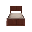 Madison Twin XL Platform Bed with Matching Footboard & Twin XL Trundle in Walnut
