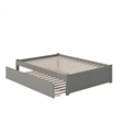 AFI Concord Queen Platform Solid Wood Panel Bed with Trundle in Gray