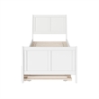 Portland Twin XL Wood Platform Bed with Matching Footboard & Trundle in White