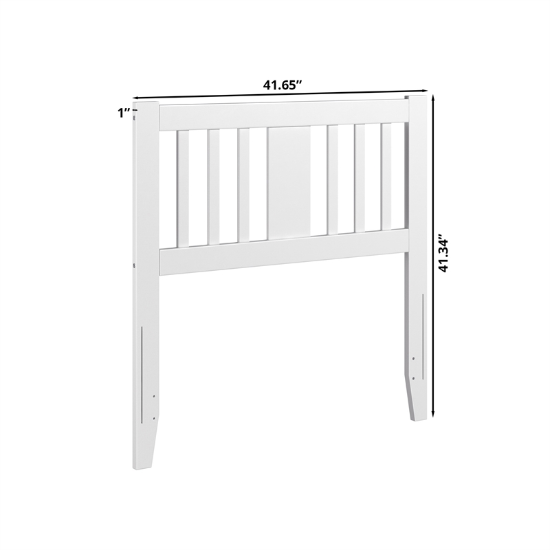 AFI Tahoe Slatted Wood Headboard Twin White