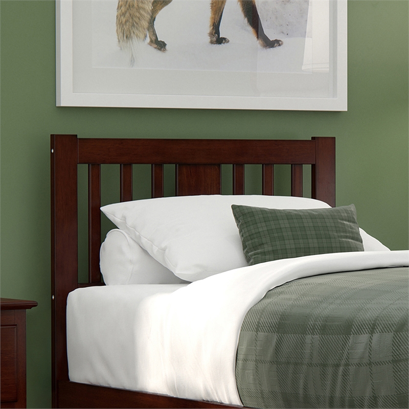 AFI Tahoe Slatted Wood Headboard Twin Walnut