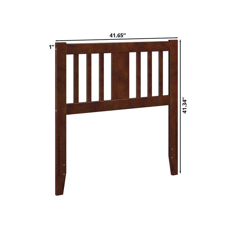 AFI Tahoe Slatted Wood Headboard Twin Walnut