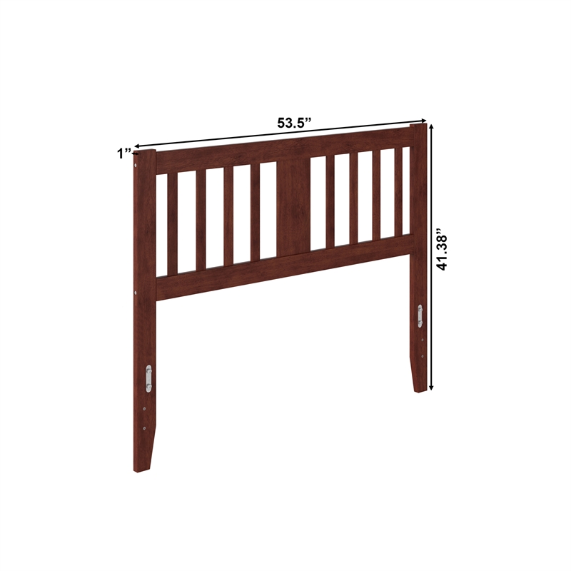 AFI Tahoe Slatted Wood Headboard Full Walnut