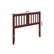 AFI Tahoe Slatted Wood Headboard Full Walnut