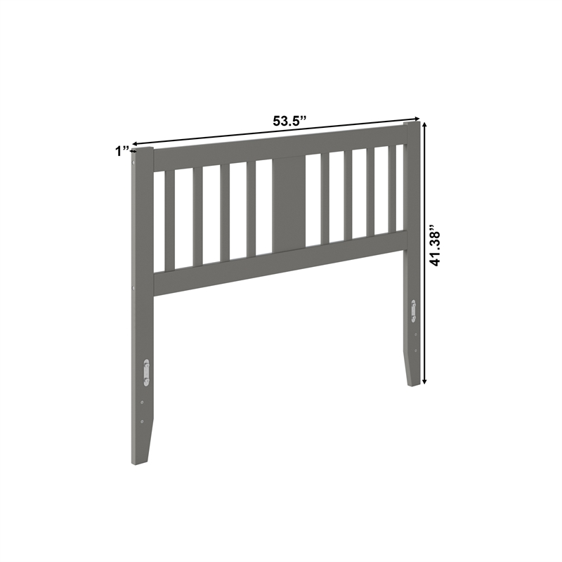 AFI Tahoe Slatted Wood Headboard Full Grey