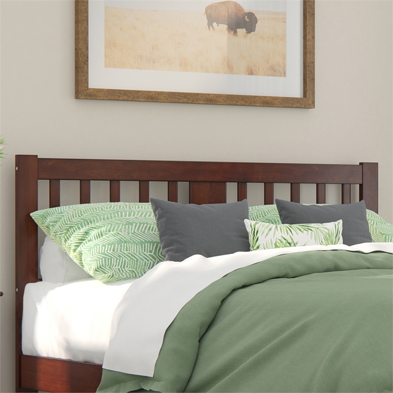 AFI Tahoe Slatted Wood Headboard Queen Walnut