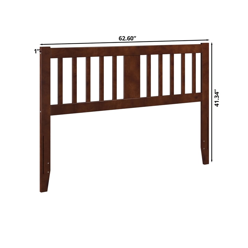AFI Tahoe Slatted Wood Headboard Queen Walnut