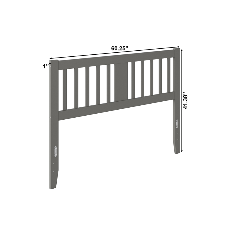 AFI Tahoe Slatted Wood Headboard Queen Grey