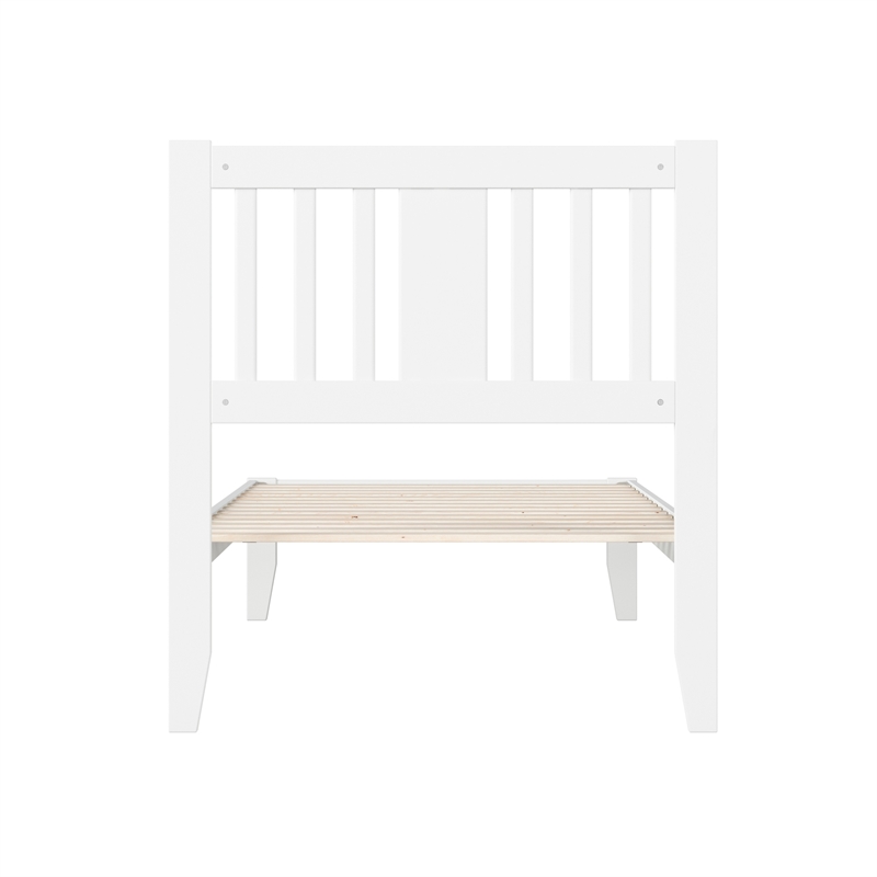 AFI Tahoe Twin XL Solid Wood Spindle Platform Bed in White