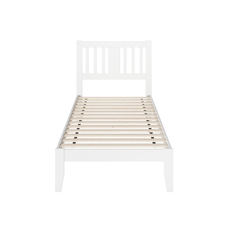 AFI Tahoe Twin XL Solid Wood Spindle Platform Bed in White