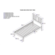 AFI Tahoe Twin Spindle Solid Wood Platform Bed in White