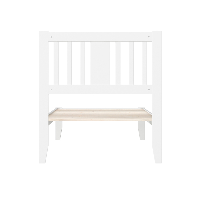 AFI Tahoe Twin Spindle Solid Wood Platform Bed in White