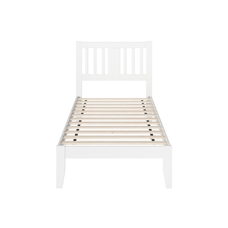 AFI Tahoe Twin Spindle Solid Wood Platform Bed in White