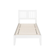 AFI Tahoe Twin Spindle Solid Wood Platform Bed in White