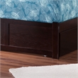 Madison Queen Wood Platform Bed with Footboard and Twin XL Trundle in Espresso