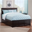 Madison Queen Platform Bed with Matching Footboard & Twin XL Trundle in Espresso