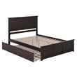 Madison Queen Platform Bed with Matching Footboard & Twin XL Trundle in Espresso