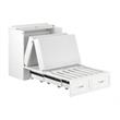 AFI Hamilton Twin XL Solid Wood Murphy Bed Chest with Built-In Charger in White