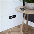 Southampton Twin XL Wood Murphy Bed Chest w Mattress & Built-in Charger in White