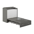 Southampton Twin XL Wood Murphy Bed Chest w/ Mattress & Built-in Charger in Gray