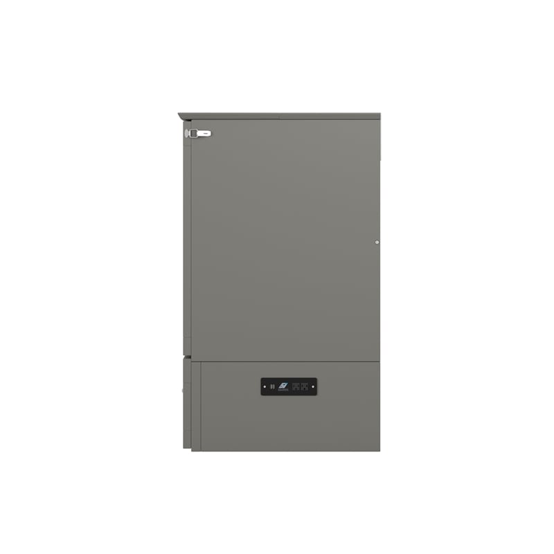 Southampton Twin XL Wood Murphy Bed Chest w/ Mattress & Built-in Charger in Gray