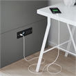 Southampton Twin XL Wood Murphy Bed Chest w/ Mattress & Built-in Charger in Gray