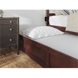 AFI Solid Wood Twin Extra Long Contemporary Trundle in Walnut