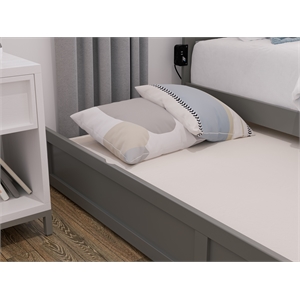 AFI Twin XL Contemporary Solid Wood Contemporary Trundle in Gray