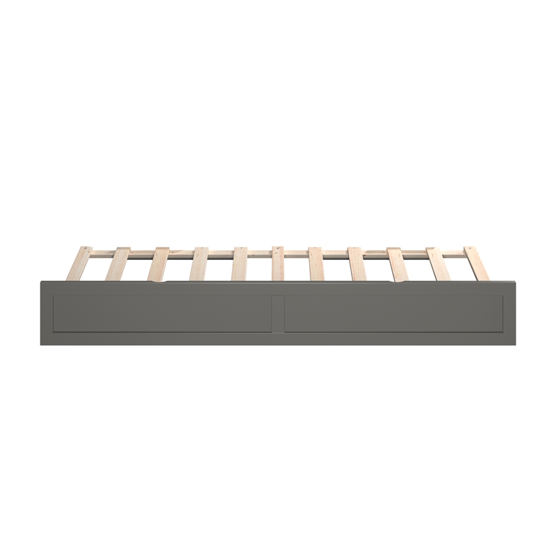 AFI Contemporary Solid Wood Twin Sized Panel Trundle in Gray