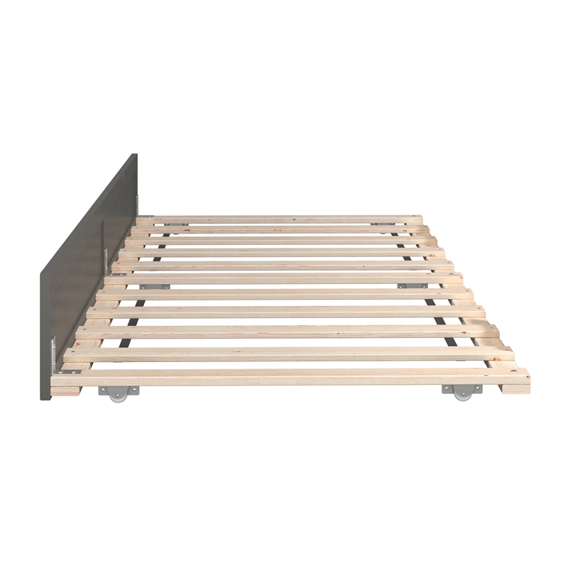 AFI Contemporary Solid Wood Twin Sized Panel Trundle in Gray