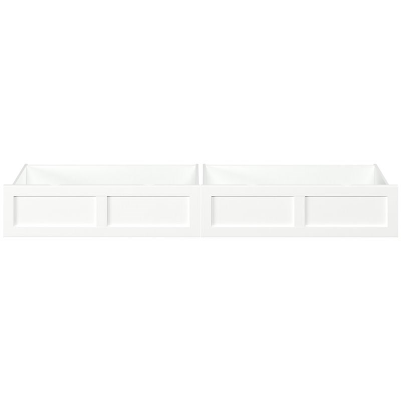 AFI Twin XL-Queen-King Solid Wood Bed Drawer in White (Set of 2)