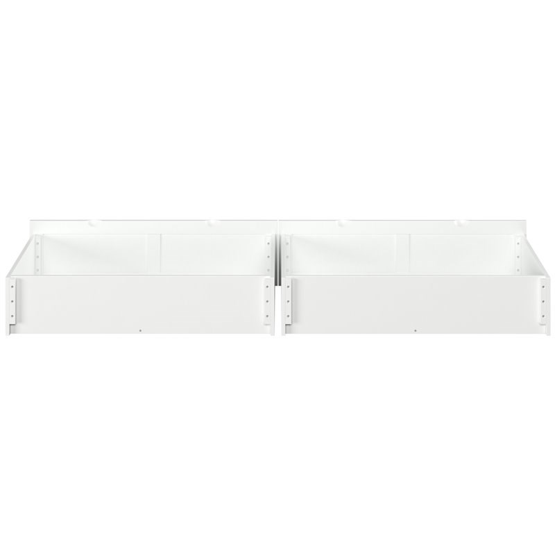 AFI Twin XL-Queen-King Solid Wood Bed Drawer in White (Set of 2)
