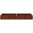 AFI Twin XL-Queen-King Solid Wood Bed Drawer in Walnut (Set of 2)