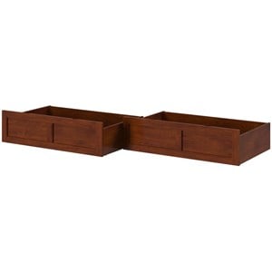 AFI Twin XL-Queen-King Solid Wood Bed Drawer in Walnut (Set of 2)