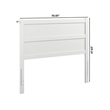 AFI NoHo Mid-Century Panel Wood Headboard Full White