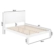AFI NoHo Twin XL Solid Wood Platform Bed in White