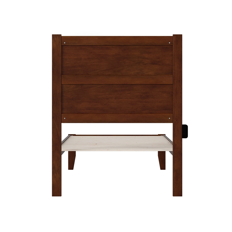AFI NoHo Platform Solid Wood Twin Bed in Walnut