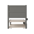 AFI NoHo Farmhouse Wood Twin Bed with Twin Trundle in Grey