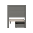 AFI NoHo Solid Wood Twin Bed with 2 Drawers in Grey