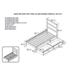 AFI NoHo Solid Wood Twin Bed with 2 Drawers in Grey