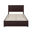 AFI NoHo Solid Wood Twin Bed with Footboard in White