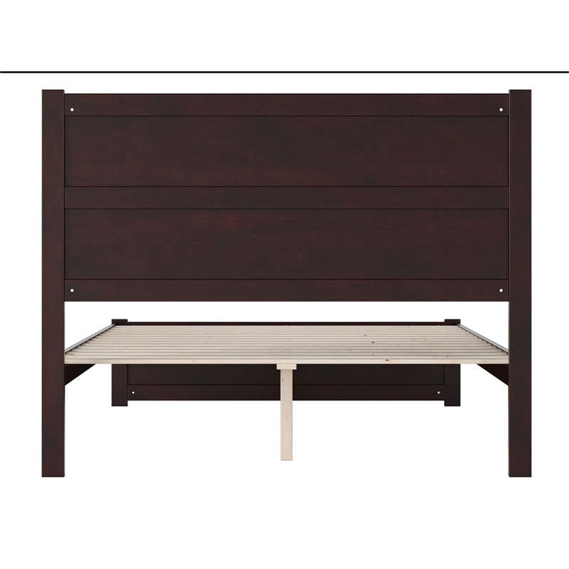 AFI NoHo Solid Wood Twin Bed with Footboard in White