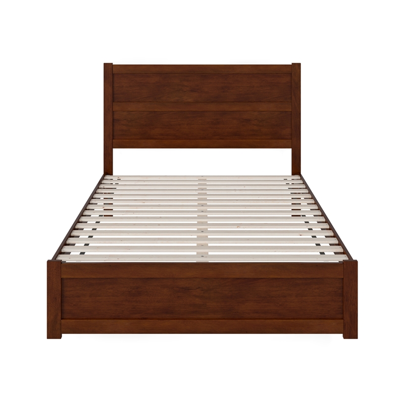 AFI NoHo Modern Solid Wood Queen Bed with Footboard in Walnut